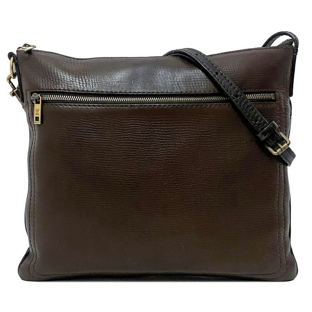 Louis Vuitton Sac Plat Shoulder Bag Brown Cafe Utah LV Crossbody Zipper